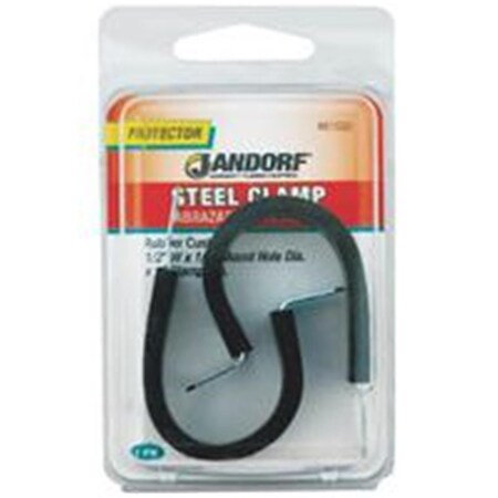 Jandorf Cable Clamp, Steel, 1 in Bundle Dia., Black 3395878